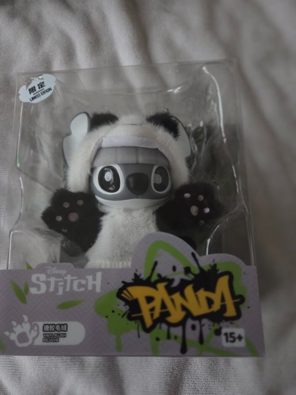 Disney Stitch Panda Plush - Black and White